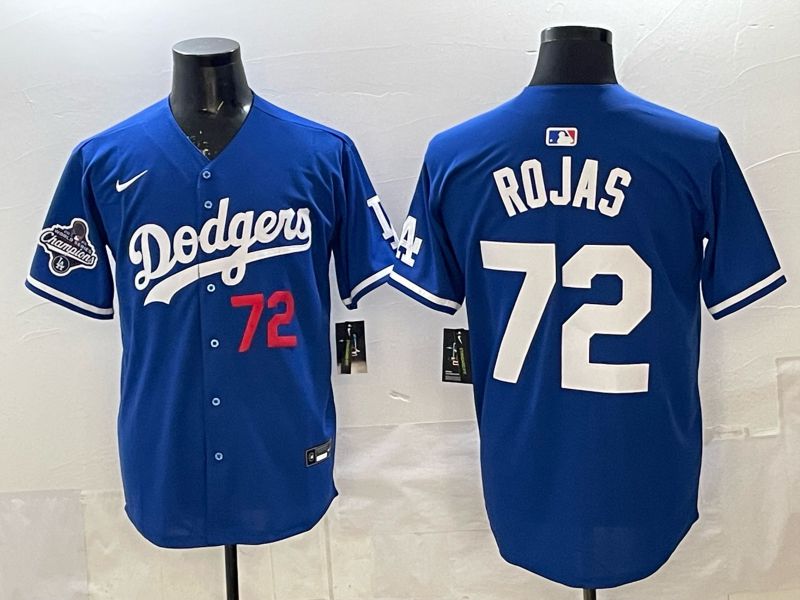 Men 2025 Los Angeles Dodgers #72 Rojas Blue Game Nike MLB Jersey style 008->los angeles dodgers->MLB Jersey